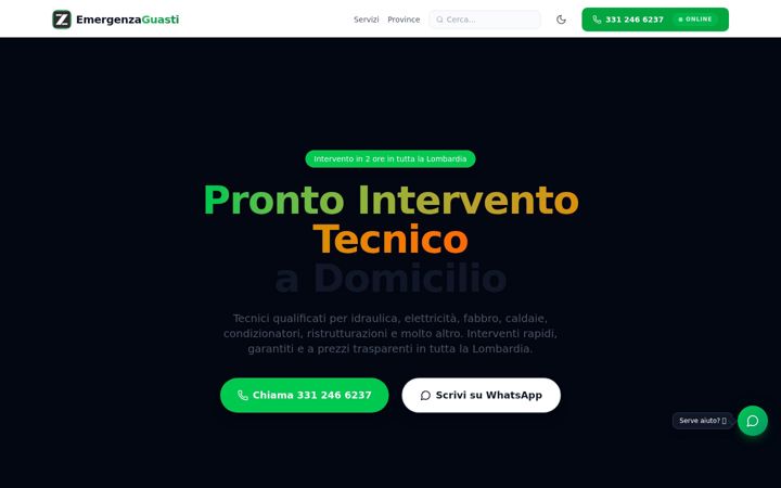 Screenshot of emergenzaguasti.com
