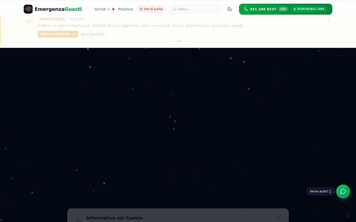 Screenshot of emergenzaguasti.it