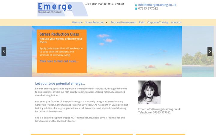 Screenshot of emergetraining.co.uk
