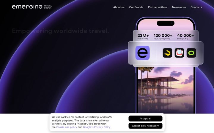 Screenshot of emergingtravel.com