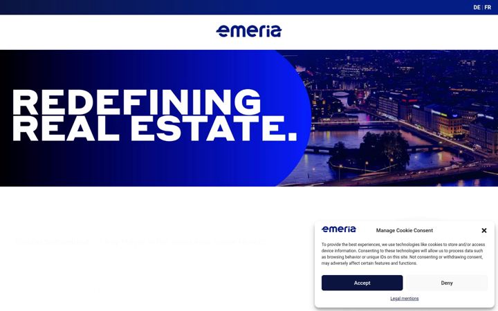 Skärmbild av emeria.ch