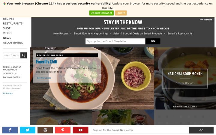 Screenshot of emerils.com