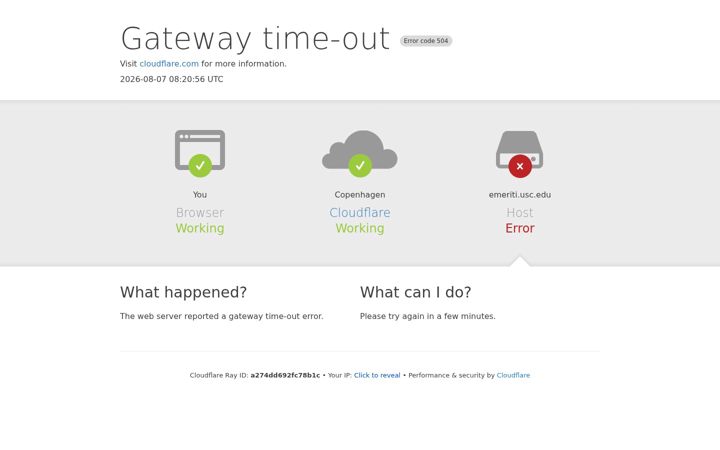 Screenshot of emeriti.usc.edu