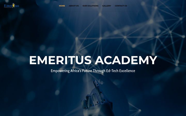 Screenshot von emeritusacademy.co.za