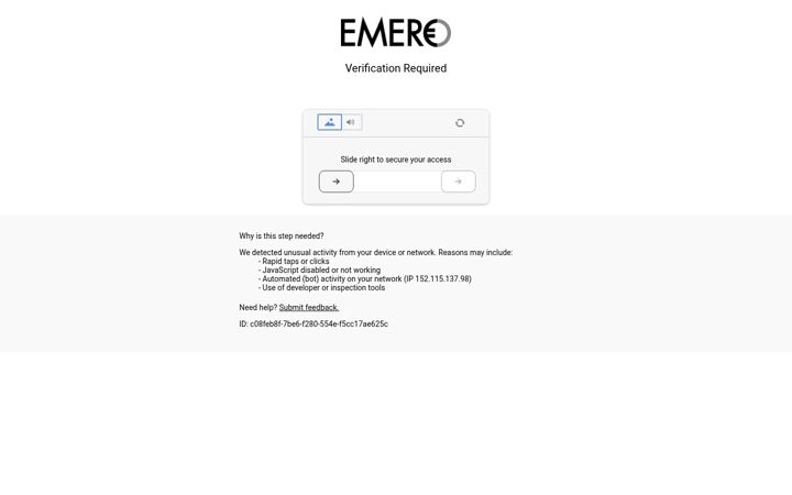 Екранна снимка на emero.de