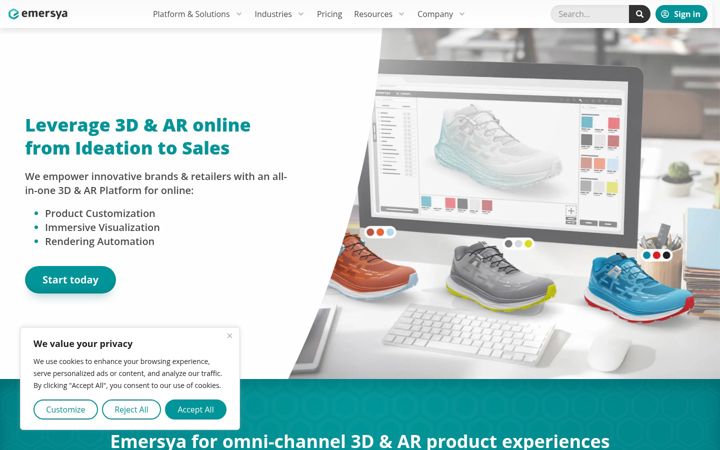 Screenshot of emersya.com