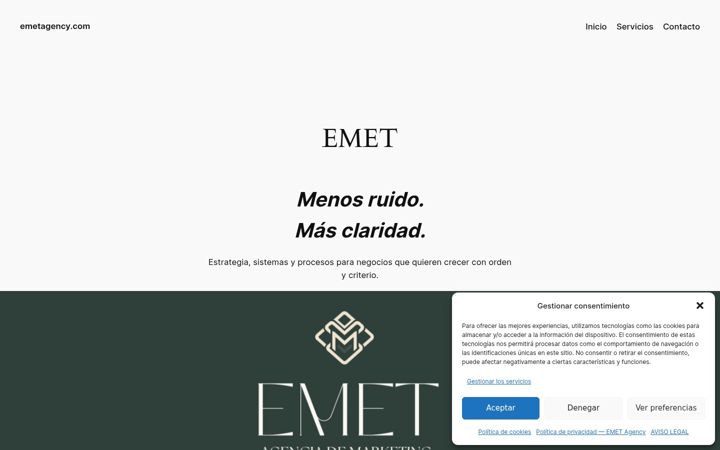 Screenshot of emetagency.com