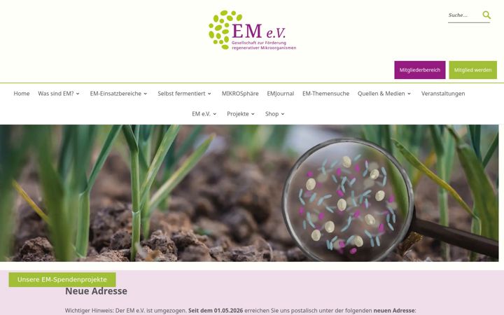 Screenshot of emev.de