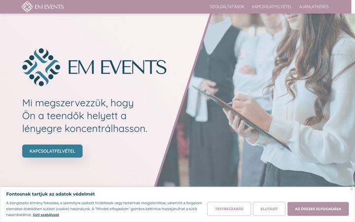 Skærmbillede af emevents.hu