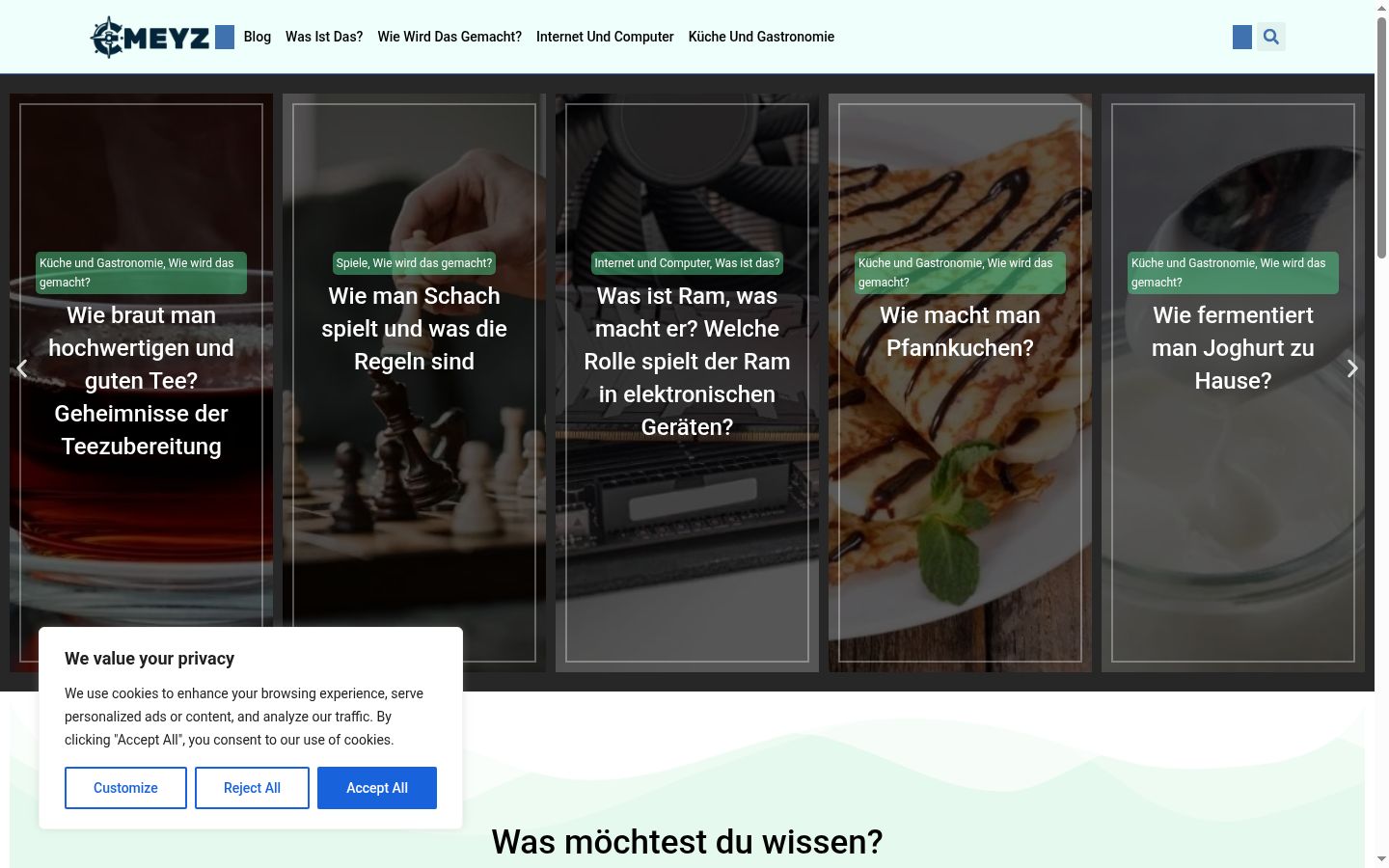 Screenshot tal-banner tal-kunsens muri qabel kwalunkwe interazzjoni