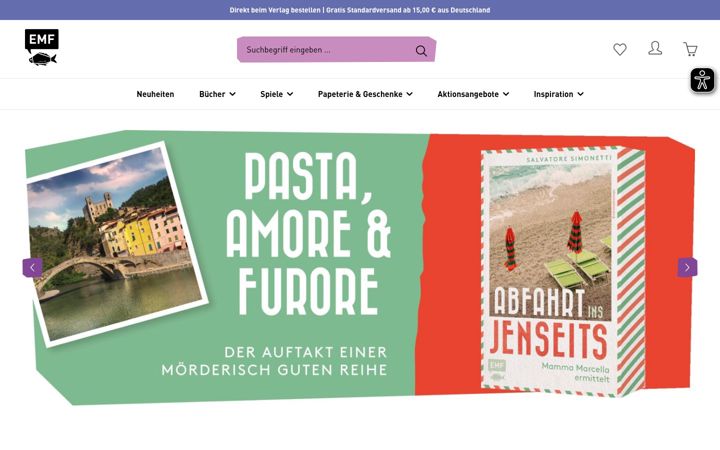 Screenshot of emf-verlag.de