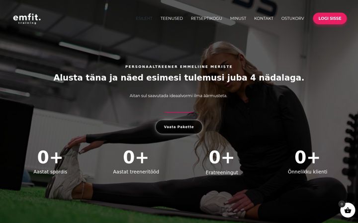 Screenshot of emfittraining.ee