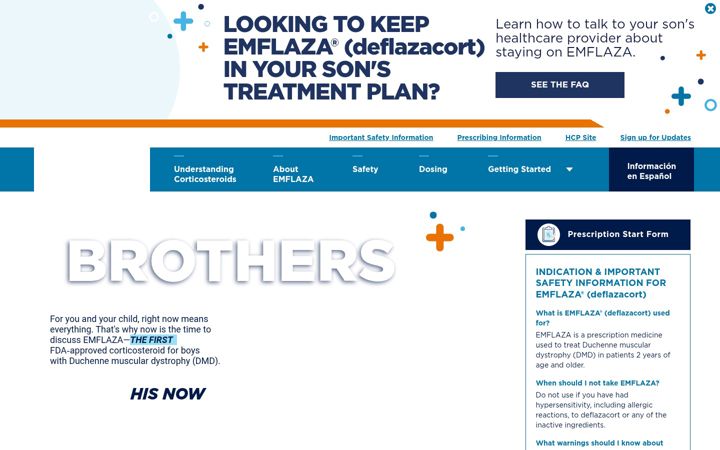 Screenshot of emflaza.com