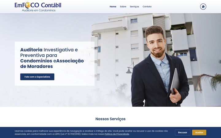 Screenshot of emfococontabil.com.br