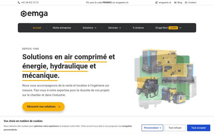 Skärmbild av emga.ch