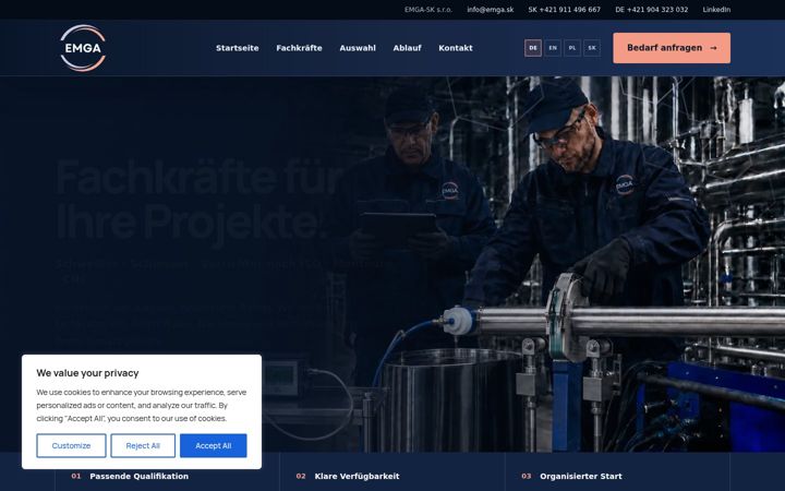 Screenshot of emga.sk