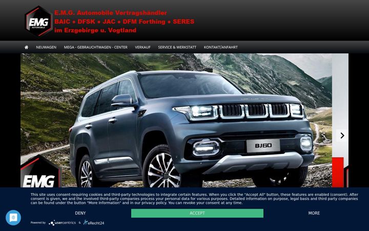 Screenshot of emgautomobile.com