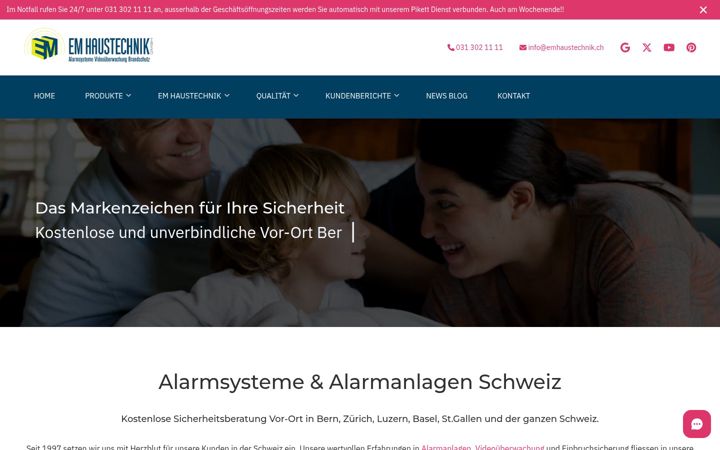 Skärmbild av emhaustechnik.ch