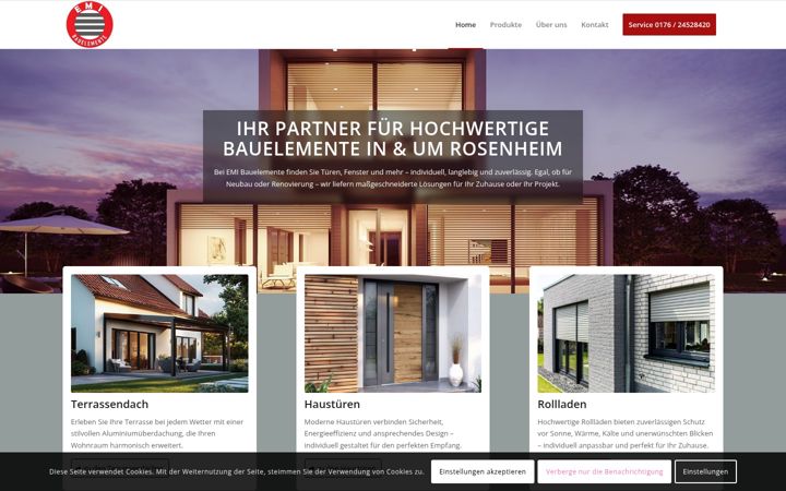 Screenshot of emi-bauelemente.de