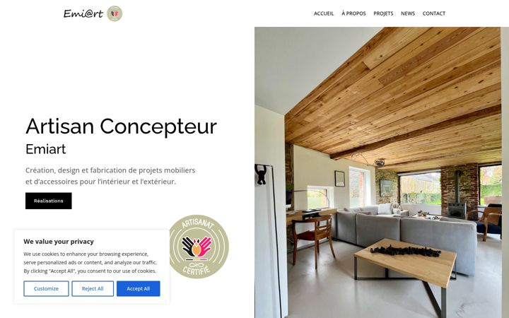 Screenshot of emiart.be