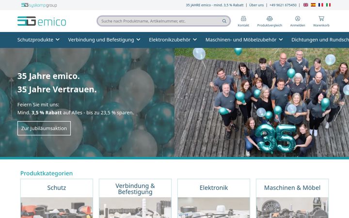 Screenshot of emico.com