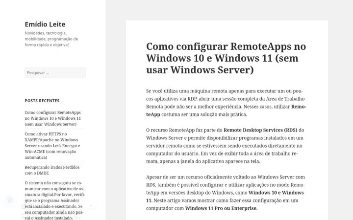 Screenshot of emidioleite.com.br