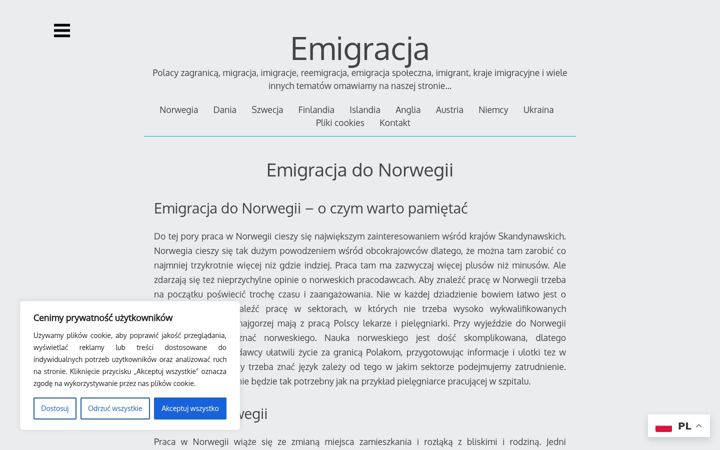 Snímek obrazovky emigracja.szczecin.pl