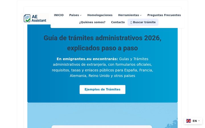 Screenshot of emigrantes.eu