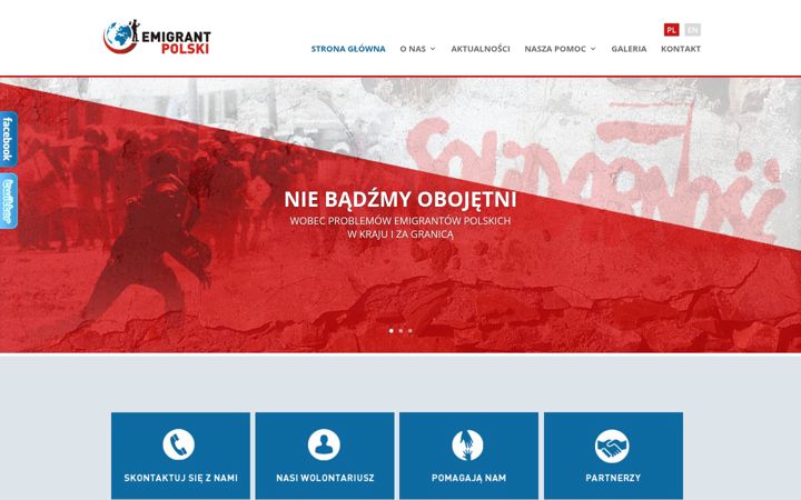 Snímek obrazovky emigrantpolski.pl