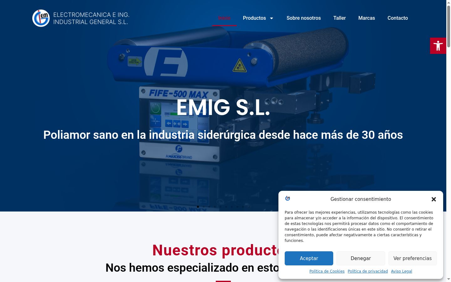 Screenshot del banner di consenso mostrato prima di qualsiasi interazione
