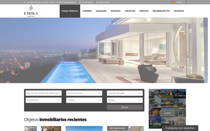 Screenshot of emika.es