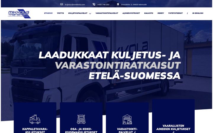 Screenshot of emikkola.fi