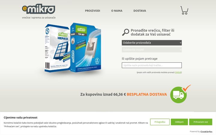 Screenshot of emikro.hr