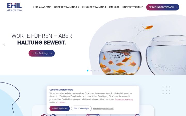 Screenshot of emil-akademie.de