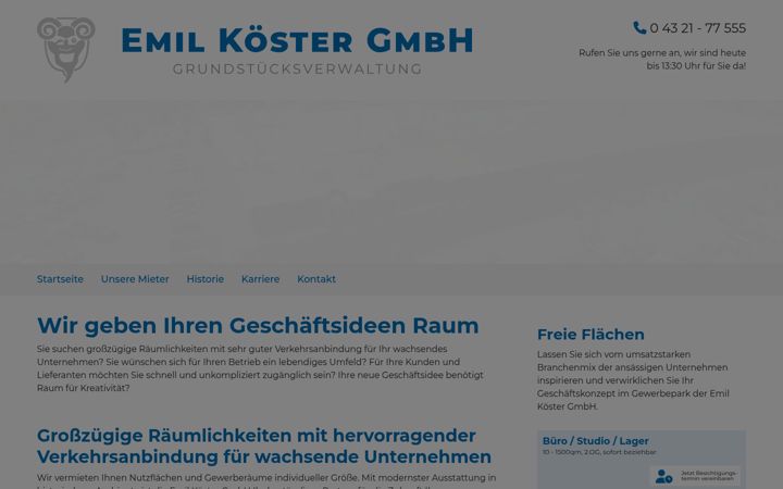 Screenshot of emil-koester.de
