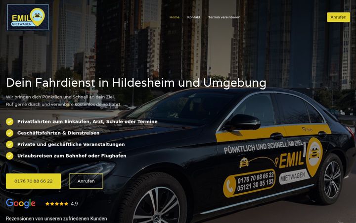 Screenshot of emil-mietwagen-hildesheim.de