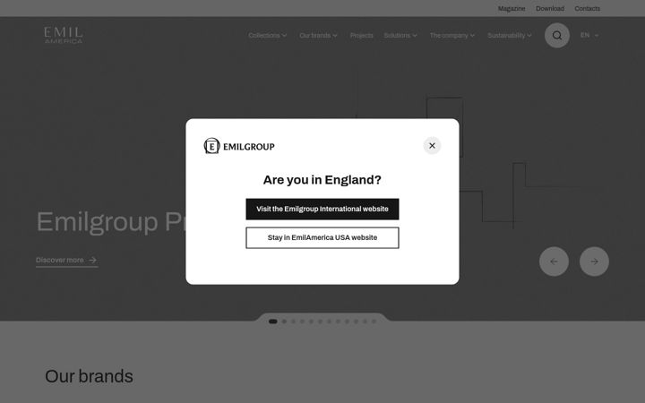 Screenshot of emilamerica.com