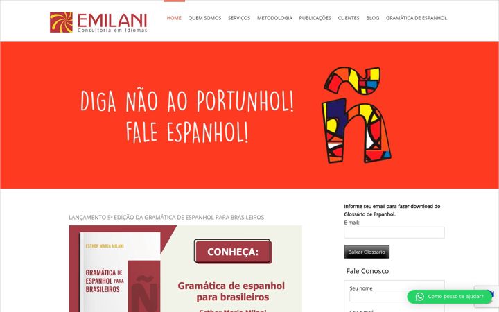 Screenshot of emilani.com.br