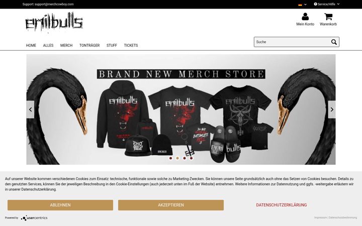Captura de ecrã de emilbulls-shop.de