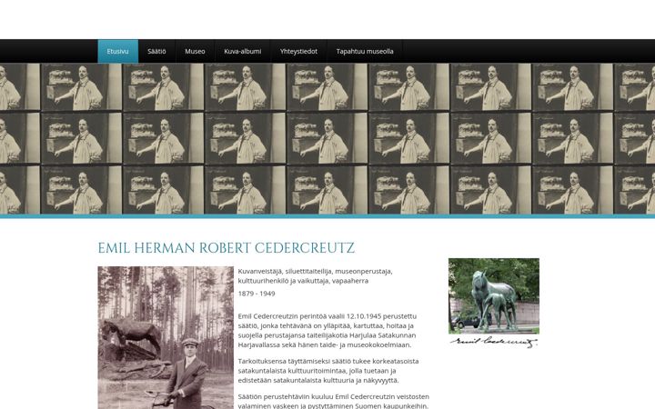 Screenshot of emilcedercreutz.fi