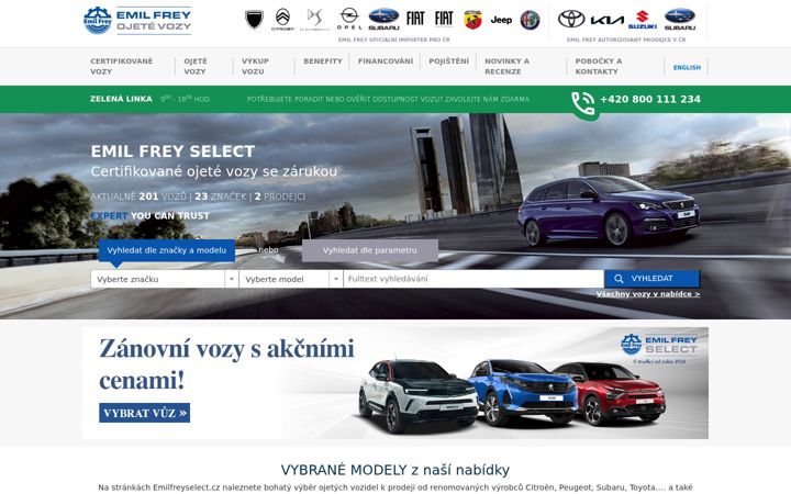 Snímek obrazovky emilfreyselect.cz