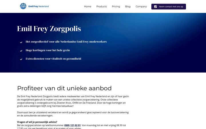 Snímek obrazovky emilfreyzorgpolis.nl