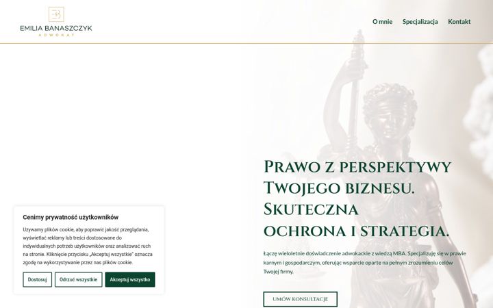 Screenshot of emiliabanaszczyk.pl