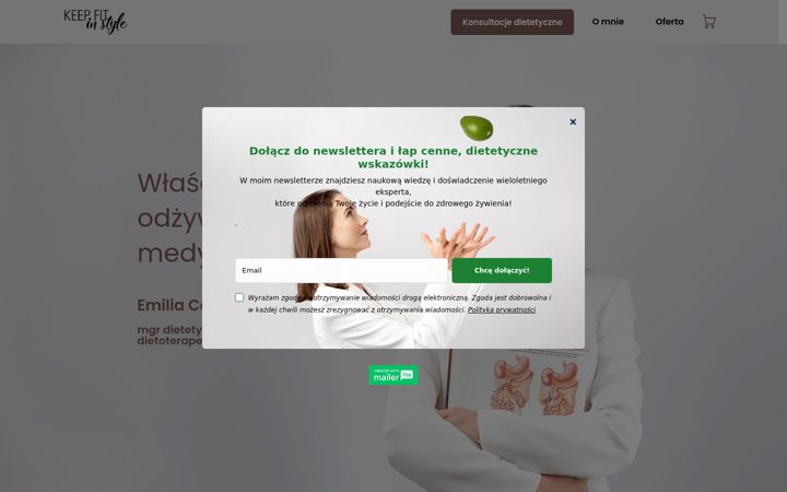 Screenshot of emiliacesarek-dietetyk.pl