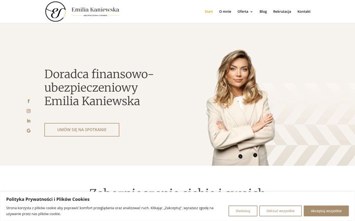 Screenshot of emiliakaniewska.pl
