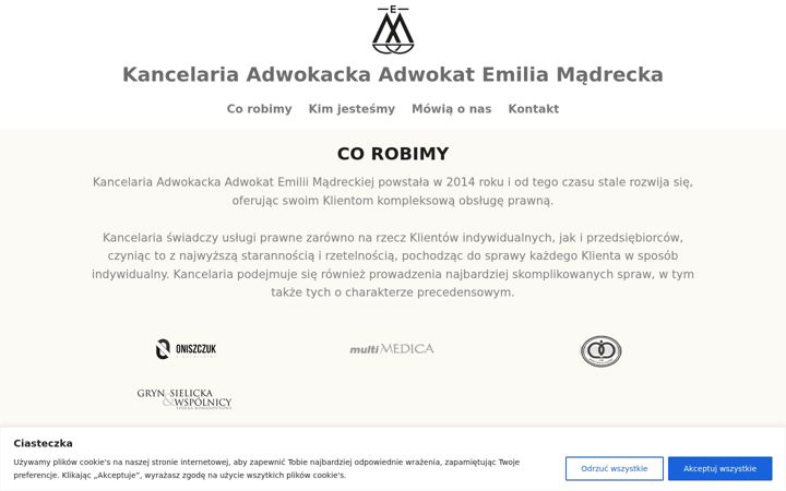 Snímek obrazovky emiliamadrecka.pl
