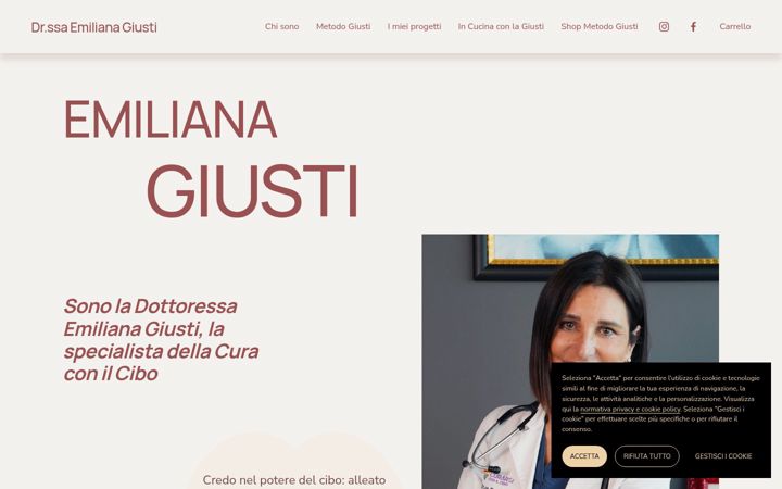 Screenshot of emilianagiusti.com