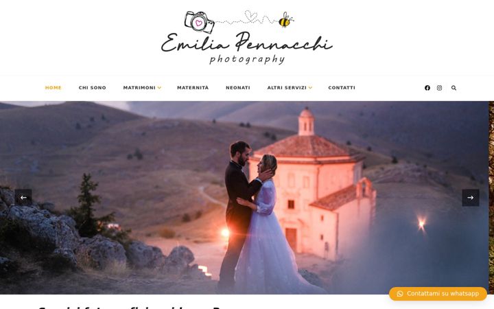 Screenshot of emiliapennacchiphotography.it