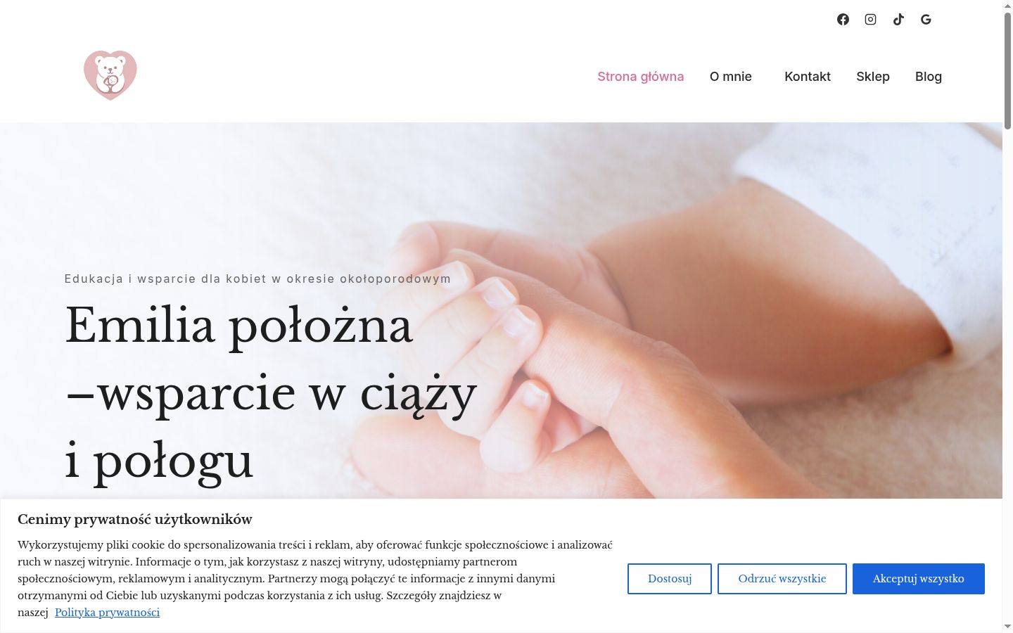 Snímek obrazovky baneru souhlasu zobrazeného před jakoukoli interakcí