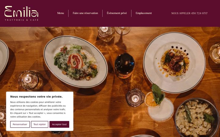 Screenshot of emiliaresto.com